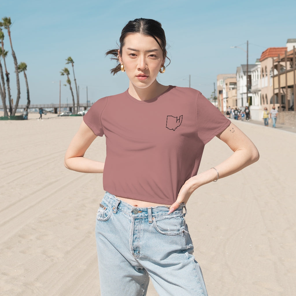 HIIT Ohio Women's Flowy Cropped Tee