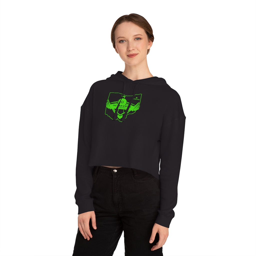 TSF Women’s Cropped Hooded Lime Ohio Sweatshirt
